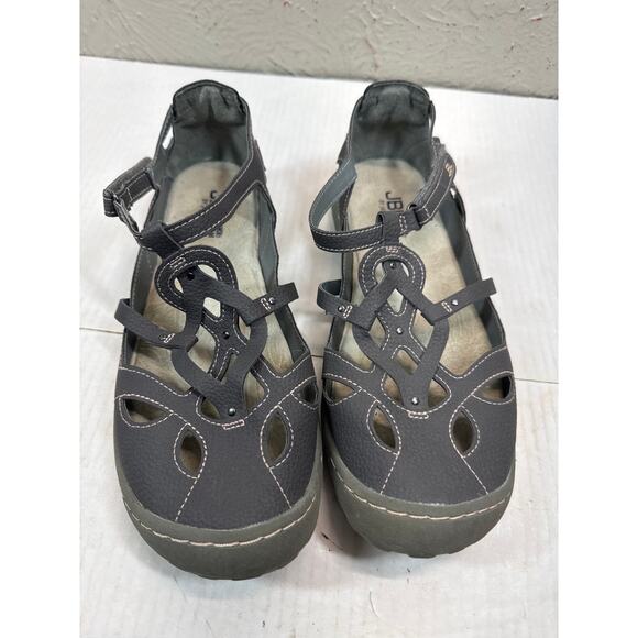 JBU by Jambu Womens Sport Sydney Sandals Memory Foam Faux Leather Gray 10 M - Picture 1 of 4